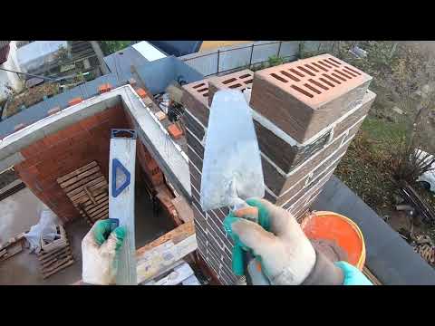 Видео: #кладка кирпича "пятый элемент".#кладка столбов#кладка вент каналов