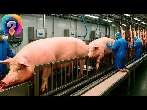 Видео: КАК ПРОИЗВОДИТСЯ СВИНИНА на современных фабриках 🐖 | От фермы до супермаркета