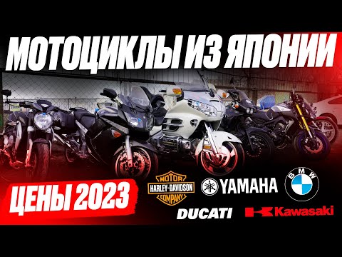 Видео: ТОП МОТОЦИКЛЫ из Японии! ЦЕНЫ 2023. НОВЫЙ ПРИВОЗ: BMW, Yamaha, Kawasaki, Honda и Harley-Davidson