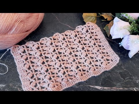 Видео: 💫ПОВТОРЯЕМ 1 ряд для вязания ажурного узора КРЮЧКОМ. (N 187)