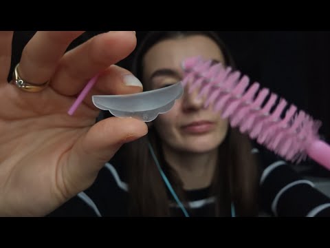 Видео: ASMR/АСМР близкий шёпот/ламинирывание ресниц.