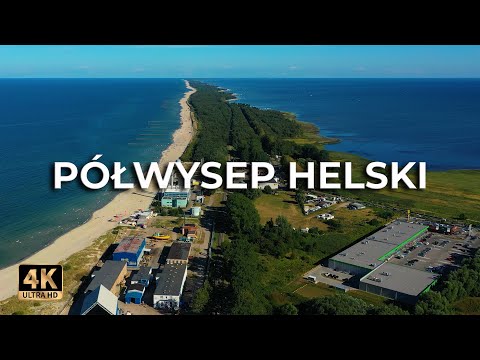 Видео: Хель полуостровский живописной Хель и Балтика [4K] Польша