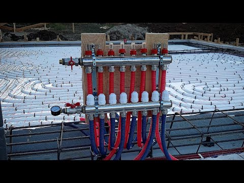 Видео: УШП. Раскатали 300м тёплого пола. Развели водоснабжение и отопление. 4Cерия