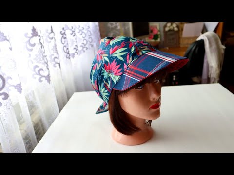 Видео: Сшила интересный головной убор к лету. Удобная вещь, защищает от солнца и хорошо держится на голове