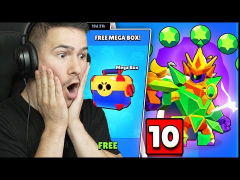 Видео: ОТВОРИХ 10 МЕГА БОКСА И ПОЛУЧИХ ТОЗИ СКИН😍Brawl Stars