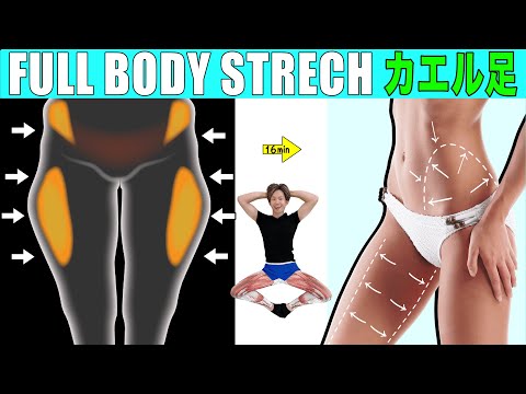 Видео: [Один раз в день] Плоский живот и ноги = растяжка всего тела - без оборудования