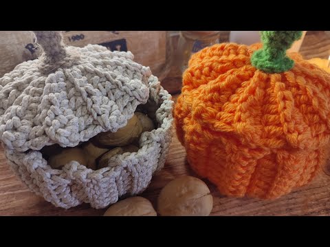 Видео: "КОРЗИНКА ТЫКВА" крючком . МК 1 ЧАСТЬ /"PUMPKIN BASKET" crocheted. MK 1 PART