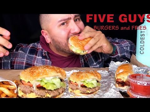 Видео: Шоу еды для пяти парней Мукбанг