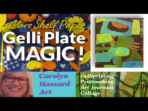 Видео: Больше ShelfPaper Gelli Plate Magic