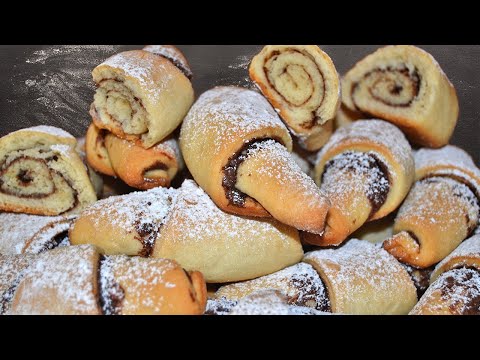 Видео: ЛЕСНИ КИФЛИЧКИ С ТЕЧЕН ШОКОЛАД - БЕЗ МАЯ И ВТАСВАНЕ!