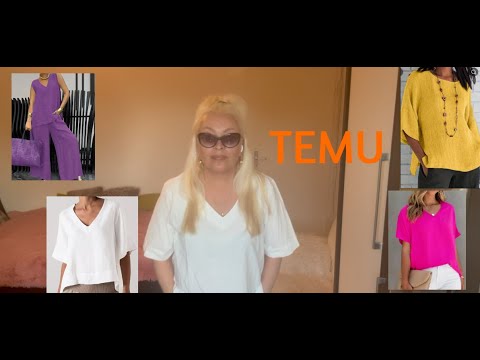 Видео: Распаковка с сайта TEMU.Летние блузки  и костюм с примеркой.