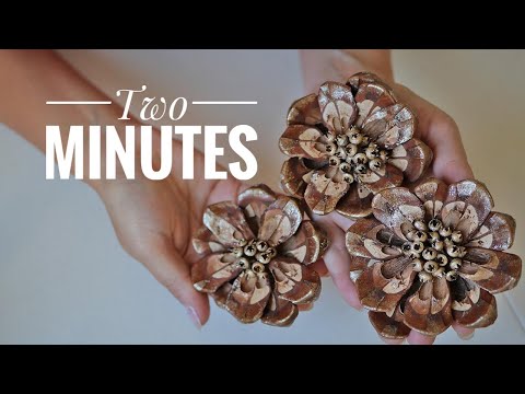 Видео: Делаем простые и красивые цветы из шишек / DIY TSVORIC