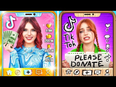 Видео: Богатая Тиктокерша vs Бедная Тиктокерша! Как Стать Суперзвездой за 24 Часа