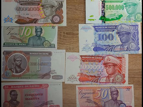 Видео: Коллекция банкнот Заира - Zaire banknotes collection #collecting #collection #banknotes