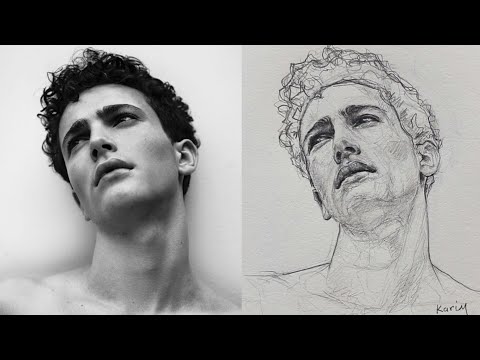 Видео: Совершенствование портретных рисунков с помощью техники Лумиса | Учебник для начинающих