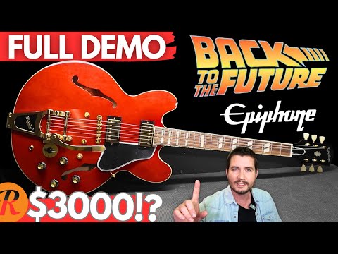 Видео: Цена Epiphone за 999 долларов взлетела до 3000 долларов! Полная демоверсия Back to the Future ES-345