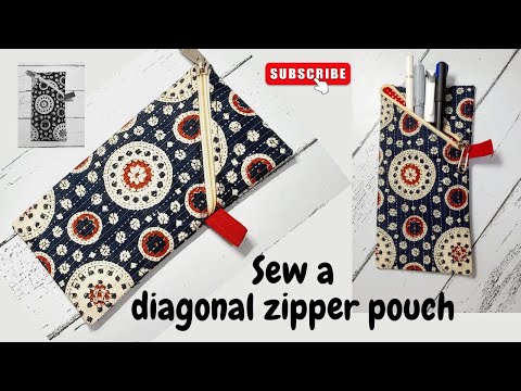 Видео: Сшейте сумочку с диагональной застежкой-молнией #диагональнаямолния#сумочка#ткань