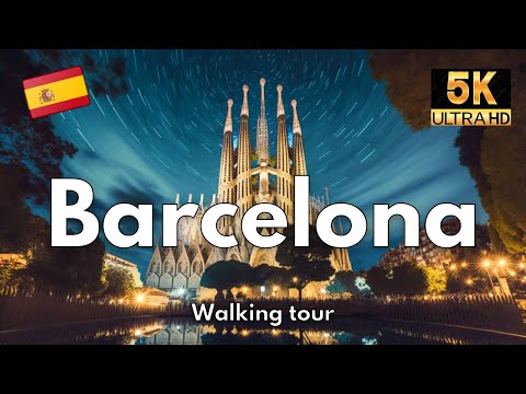 Видео: 💃БАРСЕЛОНА! [5K] 🌟📢 Пешеходная экскурсия по Каталонии | Испания ✅ | С субтитрами! ✨