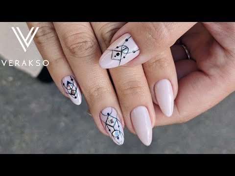 Видео: Геометрия. Стильные ногти. Маникюр. Дизайн ногтей 71