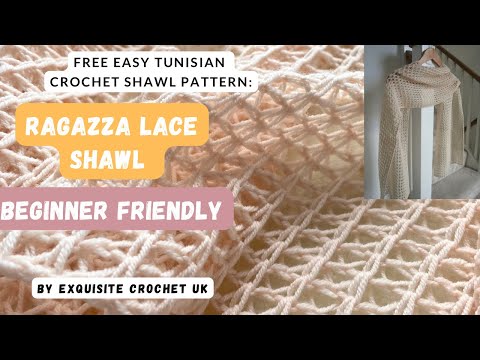 Видео: Удивительно простая схема вязания крючком ажурной шали в 1 ряд: кружевная шаль Ragazza