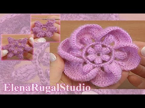Видео: Цветок для декора, ирландского кружева или фриформа Урок 141
