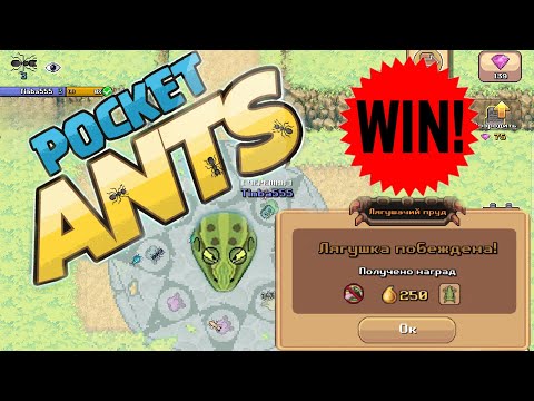 Видео: Pocket Ants l Лягушка побеждена в тестовом режиме!!! Не делай такой же ошибки на мухах как я!