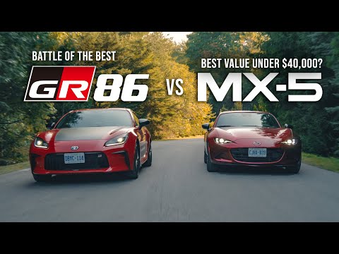 Видео: Toyota GR86 2025 года против Mazda MX-5 // Какой лучший спортивный автомобиль стоимостью менее 40...