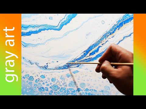 Видео: Как Рисовать Акрилом. Флюид арт. Жидкий акрил. Acrylic painting for beginners
