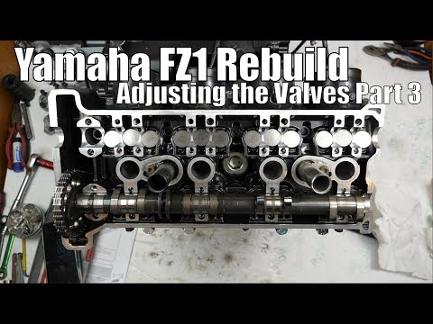 Видео: Yamaha FZ1 — Регулировка клапанов, часть 3