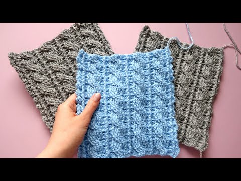 Видео: Вяжем плед мотивами. КОСЫ. УЗОР 4