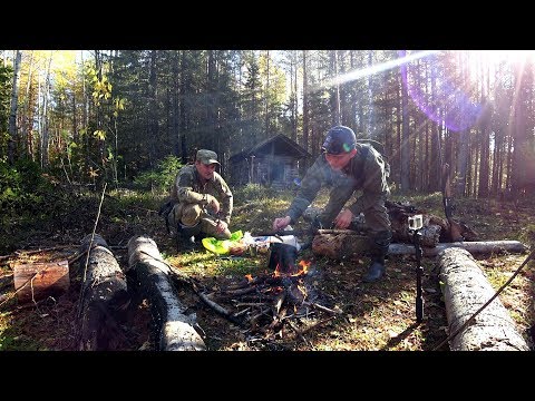 Видео: Поход с тайгу. Охота на рябчика, быт у избушки.