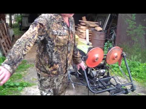 Видео: Новое крепление роторной косилки к мотоблоку