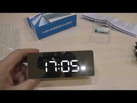 Видео: Зеркальные электронные LED-часы Losso Premium