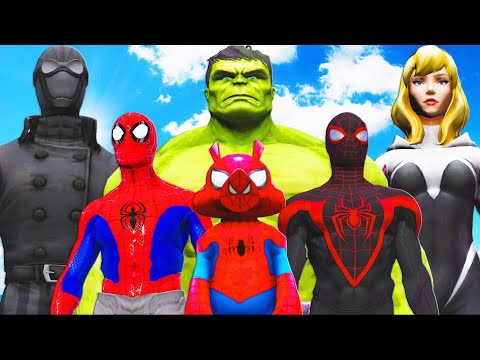 Видео: Халк против семьи Человека-паука - эпическая битва