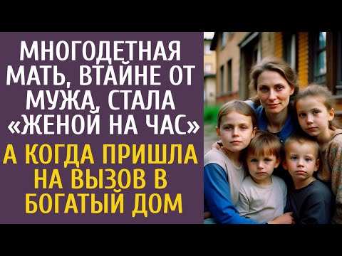 Видео: Многодетная мать, втайне от мужа, стала «женой на час»… А когда пришла на вызов в богатый дом
