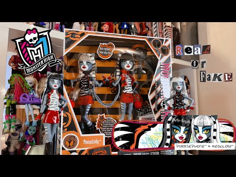 Видео: Опять подделка?! ASMR UNBOXING Monster High Creeproduction Dolls - Purrsephone and Meowlody ОБЗОР