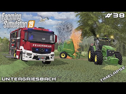 Видео: НОВЫЙ пресс-подборщик загорелся 🔥🚒 | Животные в Унтергрисбахе | Farming Simulator 19 | Эпизод 38