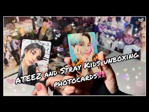 Видео: распаковка карт ATEEZ и Stray Kids🫶 || ATEEZ and Stray Kids photocards unboxing~