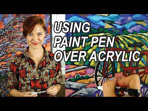 Видео: Использование ручки Paint Pen поверх акрила — мой секрет ровного нанесения