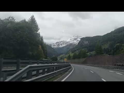 Видео: Из Италии в Австрию. Тунели водопады. Альпы.#olinacz