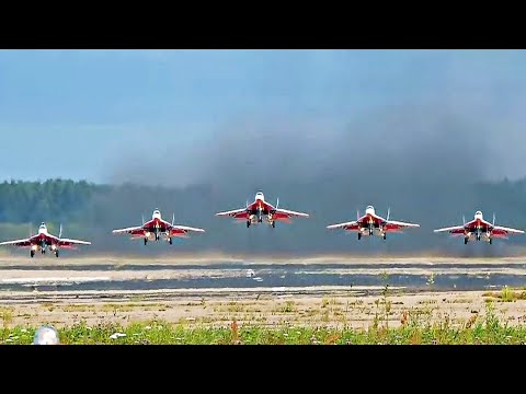 Видео: МиГ-29 Такое я видел лишь однажды - одновременный взлёт пяти самолетов.