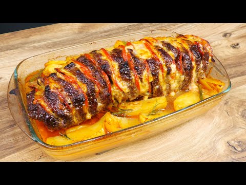 Видео: Свиная шея с картофелем в духовке для праздничного стола. Как приготовить мясную гармошку.