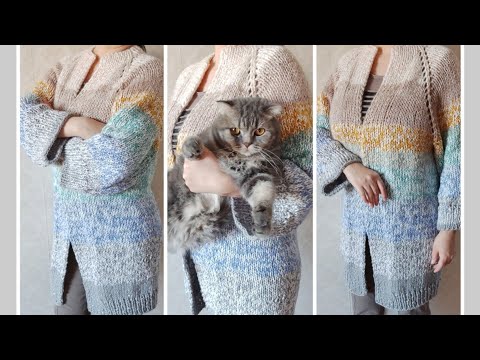 Видео: 💥 САМЫЙ ПРОСТОЙ КАРДИГАН связан из ОСТАТКИ ПРЯЖИ //😍😇 КАРДИГАН РЕГЛАН СВЕРХУ спицами🌺