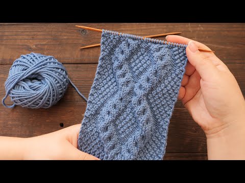 Видео: Узор «Жемчужные ромбы» спицами ❣ «Pearl rhombus» knitting pattern