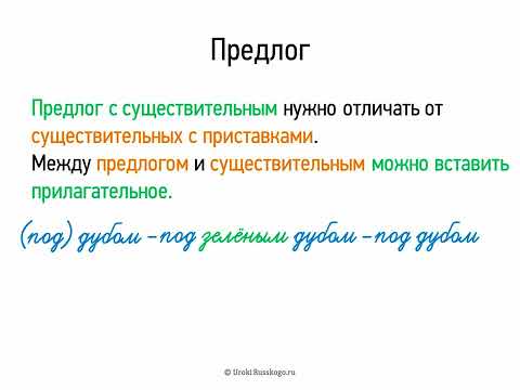 Видео: Предлог (5 класс, видеоурок-презентация)