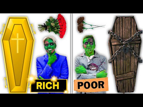 Видео: Богатый vs Бедный зомби Челлендж!