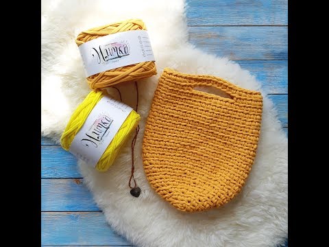 Видео: Сумка-авоська, хит лета 2018-2019. Из трикотажной пряжи Нитка.