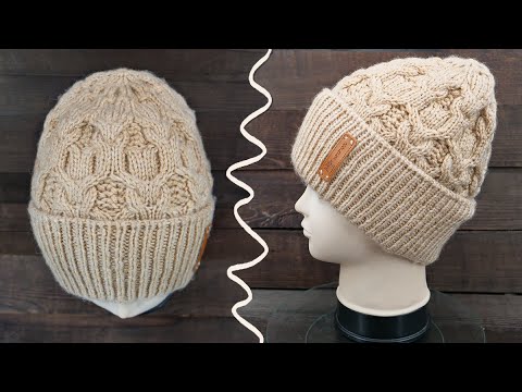 Видео: Шапка узором по мотивам Loro Piana спицами 🌟 Knitted hat tutorial