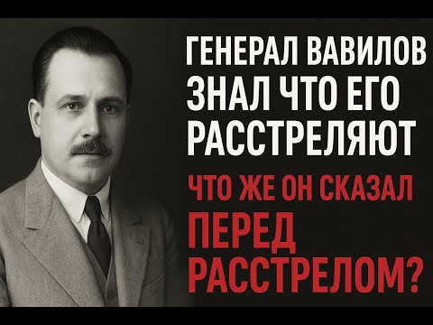 Видео: ПОСЛЕДНЕЕ СЛОВО ГЕНЕРАЛА ВАВИЛОВА ПЕРЕД РАССТРЕЛОМ.. ЕГО ЗАПИСАЛ ТАЙНЫЙ СВИДЕТЕЛЬ!