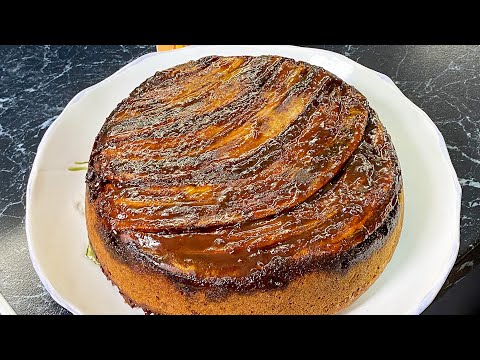 Видео: Мука, сахар и банан.  Чаепитие удалось. Очень вкусный Банановый пирог в карамели